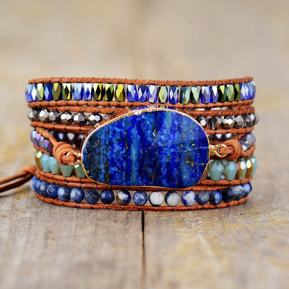 Lapis Lazuli Wrap Bracelet